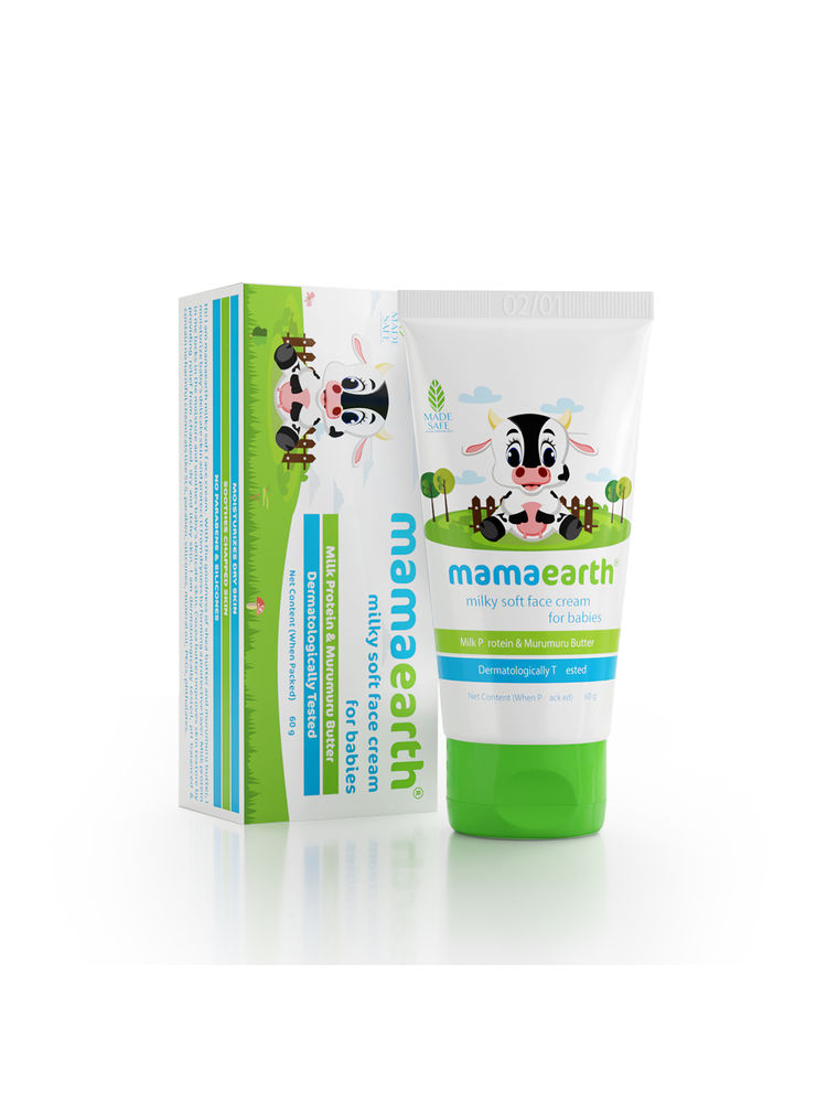 Mamaearth Milky Soft Face Cream for Babies with Milk Protein Murumuru Butter