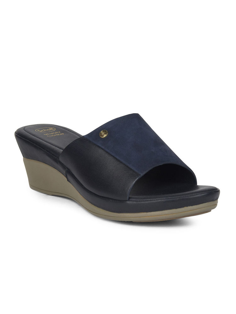 Scholl Women Navy Blue Wedges Heels-image-15