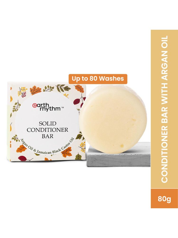 Earth Rhythm Argan & Black Castor Oil Solid Conditioner Bar Cardboard, Balance Scalp pH-image-9