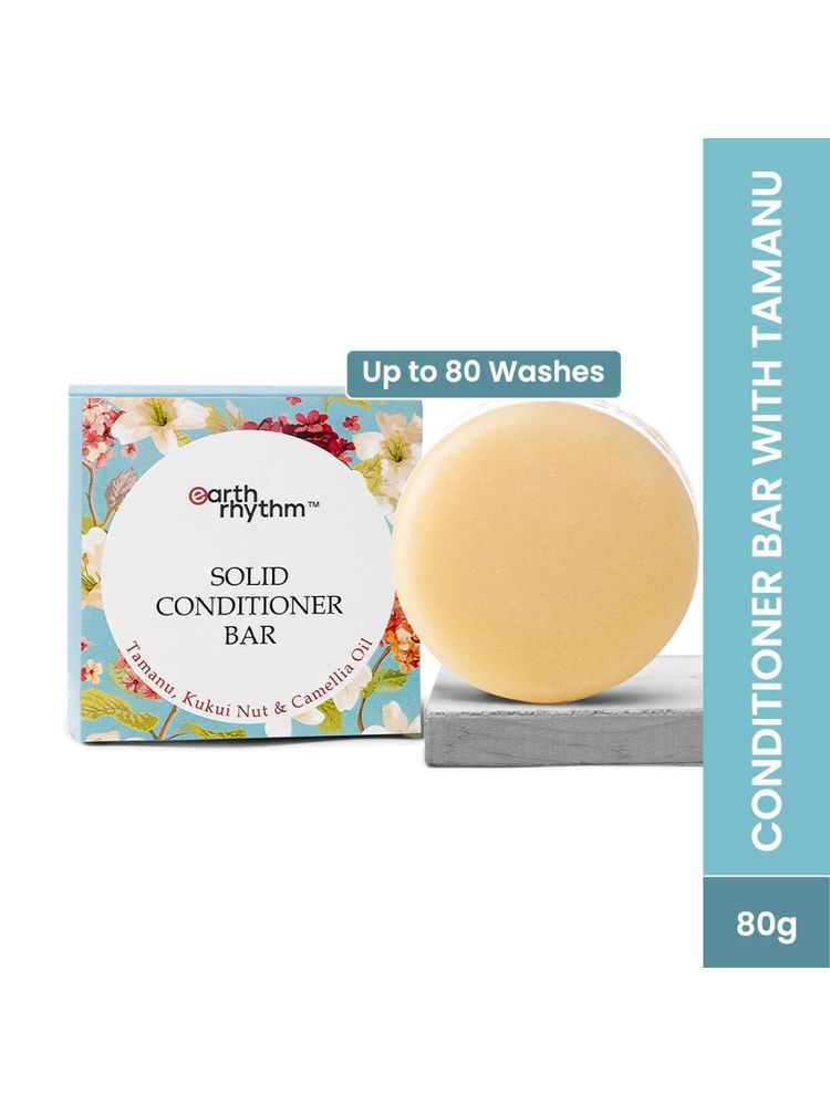 Earth Rhythm Tamanu, Kukui Nut & Camellia Oil Solid Conditioner Bar Cardboard, Hydrates Scalp-image-31