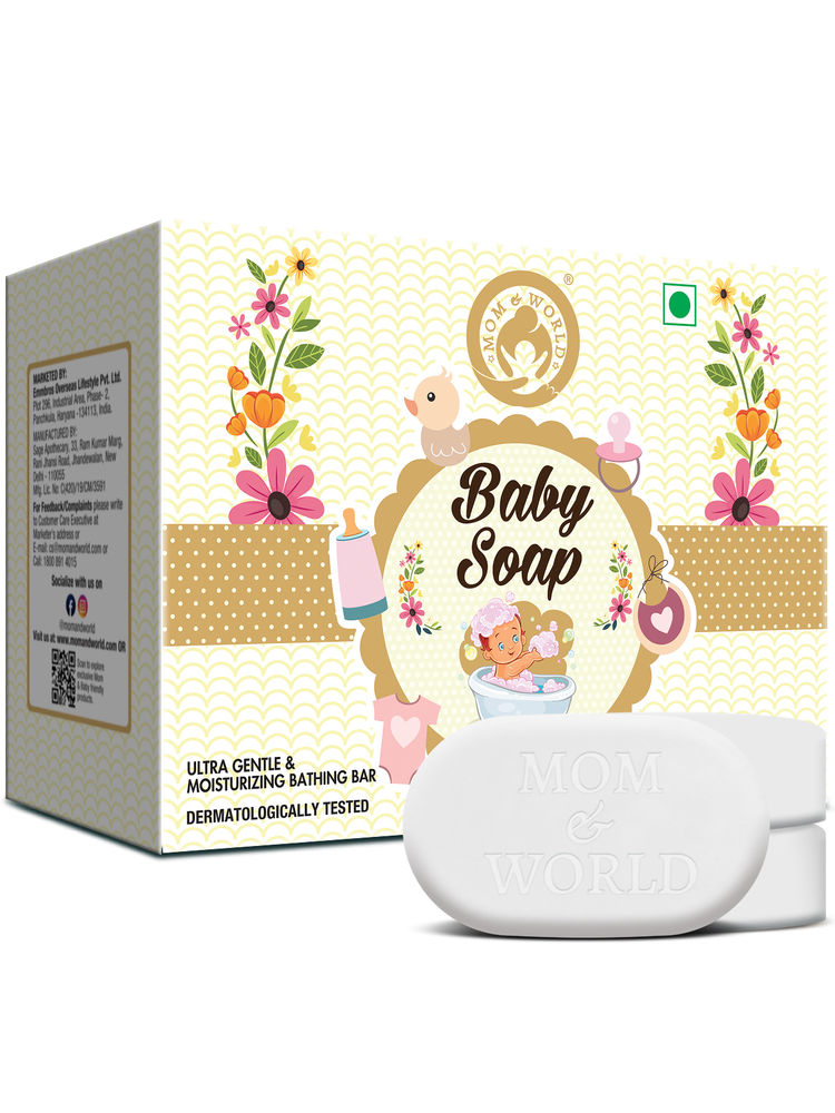 Mom & World Natural Baby Soap Enriched With Organic Coconut Oil - Pack Of 3-picture-19