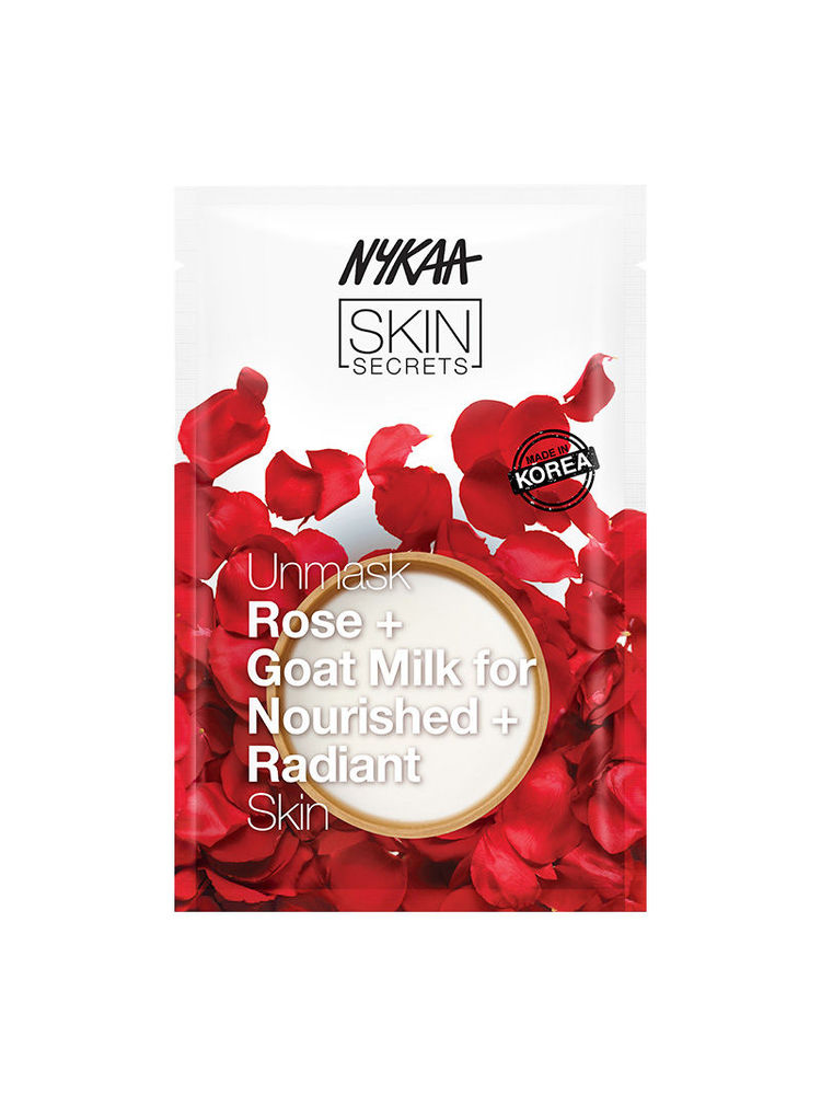 Nykaa Rose+Goat Milk Sheet Mask For Nourished & Radiant Skin-Formulated In Korea - For All Skin Types