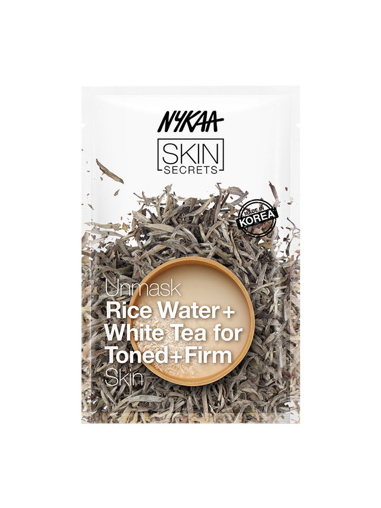 Nykaa Rice Water + White Tea Sheet Mask For Toned & Firm Skin-Formulated In Korea - For All Skin Types