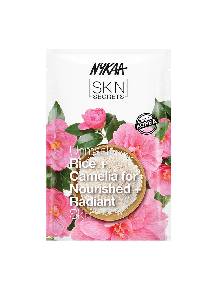 Nykaa Rice + Camellia Sheet Mask For Nourished & Radiant Skin-Formulated In Korea - For All Skin Types