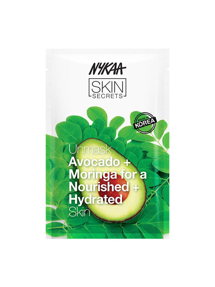 Nykaa Avocado+Moringa Sheet Mask For Nourished Skin-Formulated In Korea - For All Skin Types