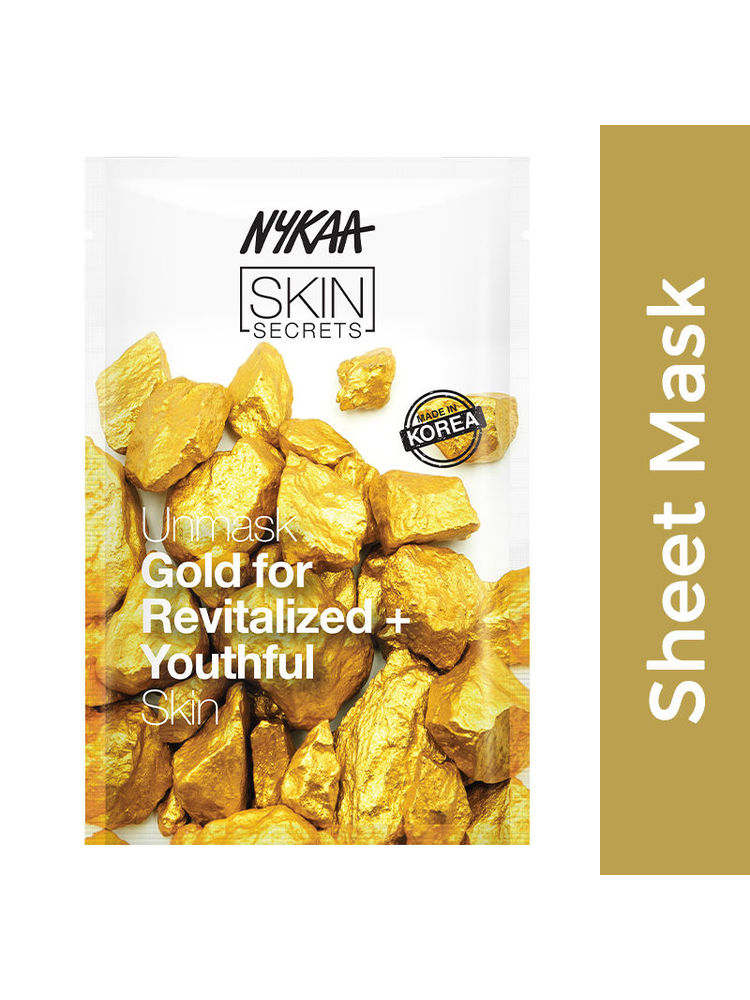 Nykaa Gold Sheet Mask For Revitalized & Youthful Skin-Formulated In Korea-For All Skin Types