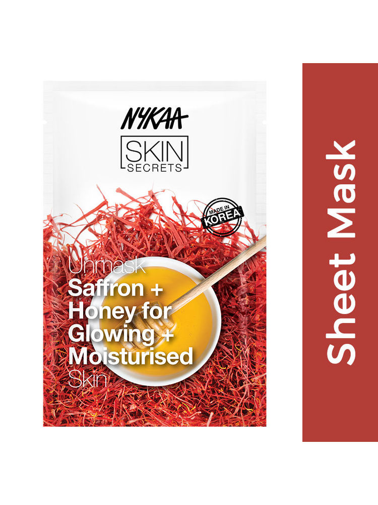 Nykaa Saffron+Honey Sheet Mask For Glowing & Moisturised Skin-Formulated In Korea - For All Skin Types