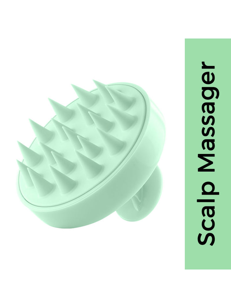 Nykaa Scalp Massager Brush For Blood Circulation, Exfoliation & Natural Hair Growth - Green