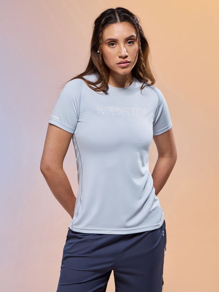 Technosport Women Blue Polyester Typography Regular Fit T-Shirt-picture-21