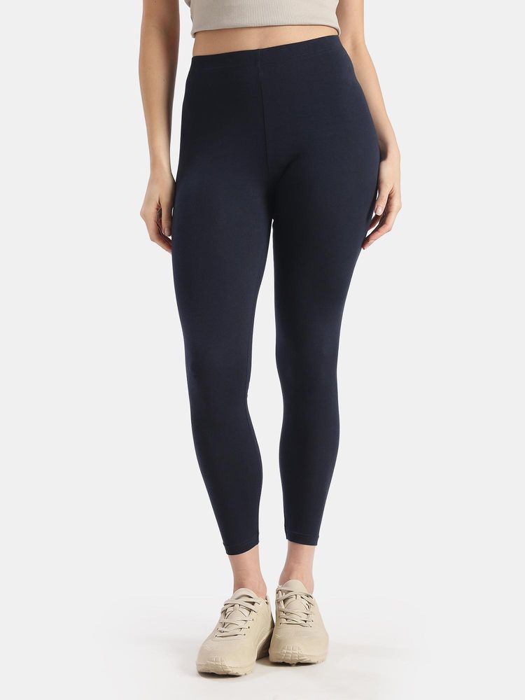 Jockey AW87 Women Super Combed Cotton Elastane Stretch Leggings - Cosmic Sapphire-picture-32