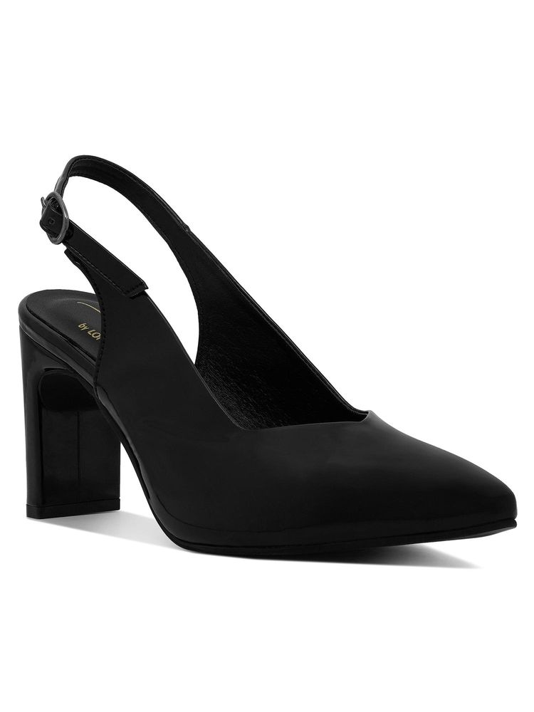 London Rag Women Glossy Slingback Heels - Black-image-44