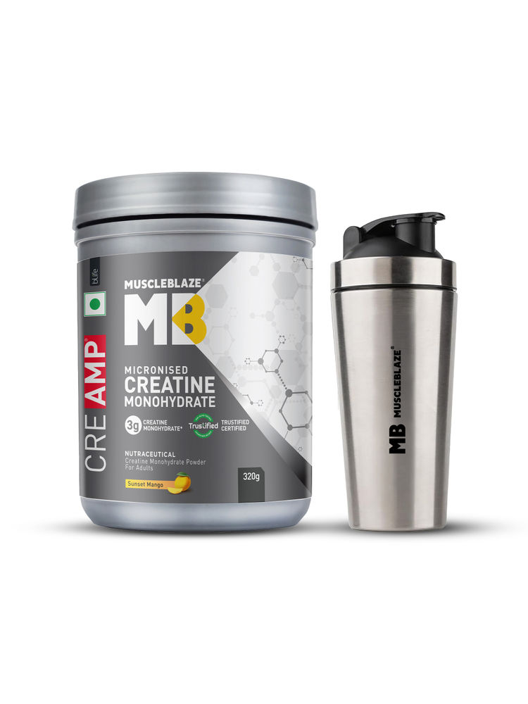 MuscleBlaze Creamp Creatine Monohydrate With Shaker - Sunset Mango