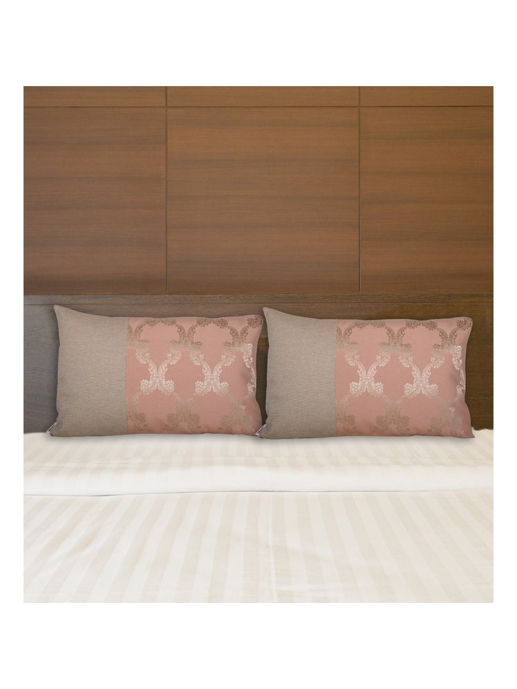 Sivya by Home Cotton Pillow Cover 18x27 Inch, Peach Pack of 2-picture-18