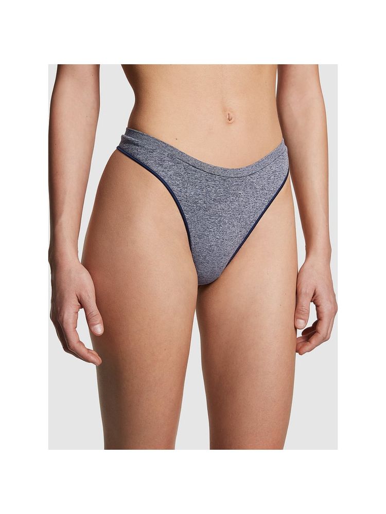 Victoria's Secret Pink Seamless High-Leg Thong Panty Blue-image-37