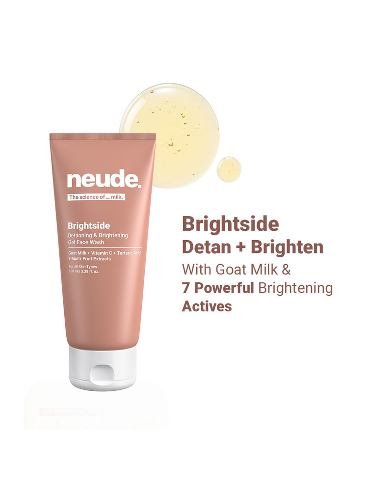 Neude Detanning and Brightening Gel Face Wash: Vitamin C, Goat Milk & Tartaric Acid-image-26