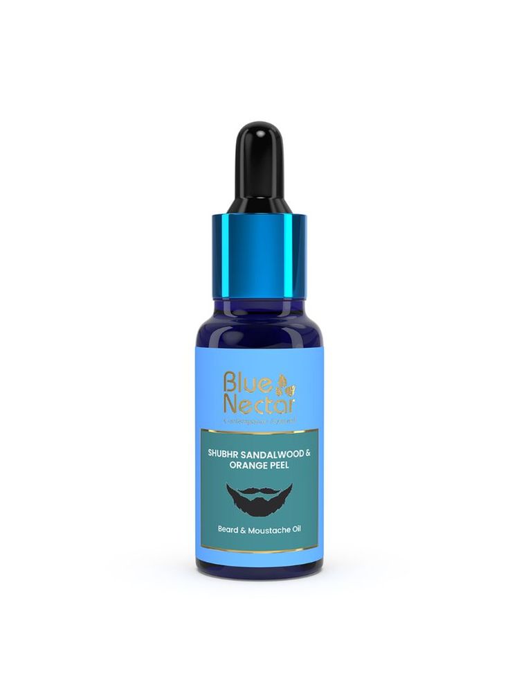 Blue Nectar Sandalwood Beard Oil For Men-Natural Moustache And Beard Growth Oil And Beard Softener