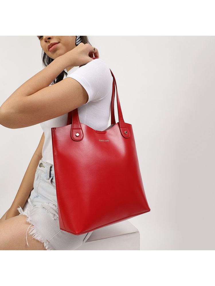 fastrack accessories Fastrack Women Luscious Red College Tote Bag Fits Upto 11" iPad or Tablet-picture-24