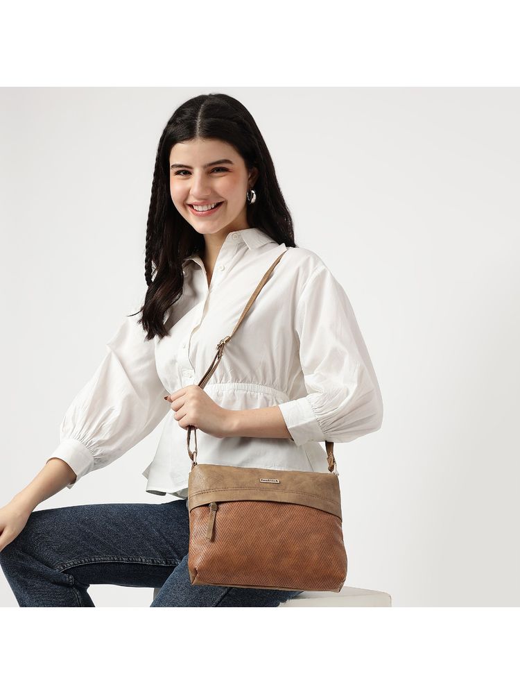 Fastrack Beige Sling Bag for Women-image-21
