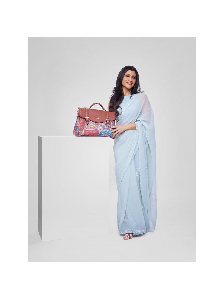 Zouk Konkona Heritage Satchel Bag - Multicolor Mandala Print-picture-18