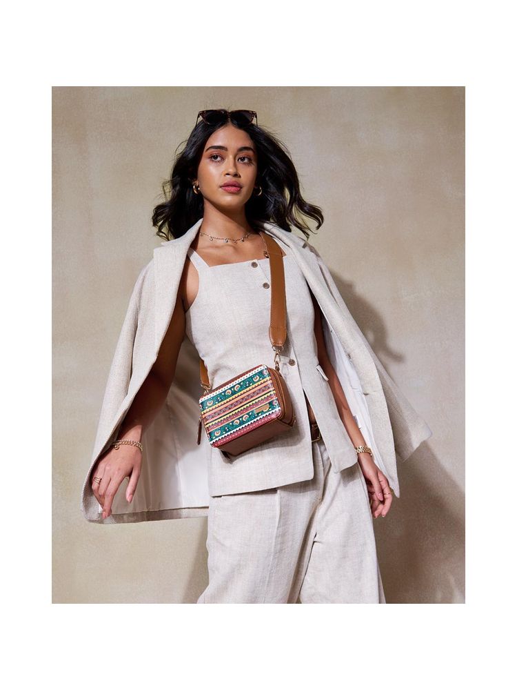 Chumbak The Jaipur Money Bag Sling Bag With Detachable Strap - Floral-picture-23