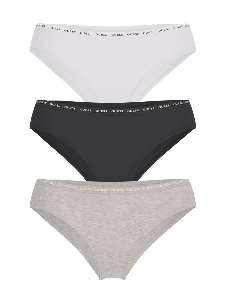 guess fashion Guess Multi-Color Cotton Solid Women Briefs (Pack of 3)-picture-20