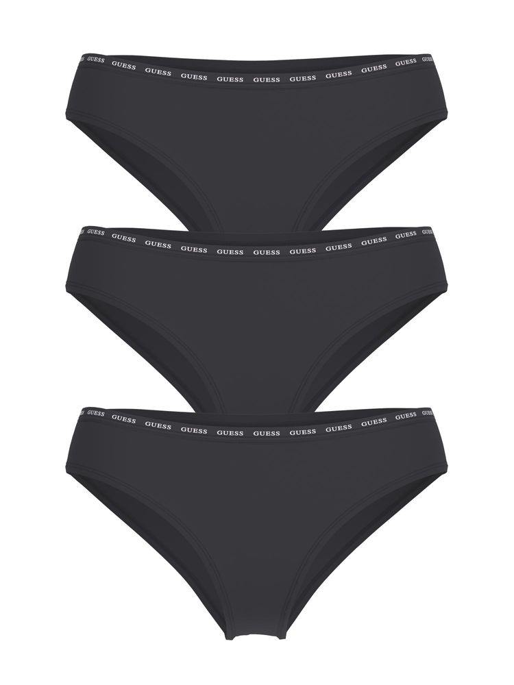 Guess Black Cotton Solid Women Briefs (Pack of 3)-image-11