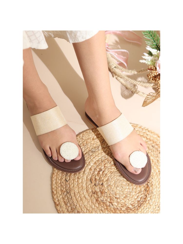 GLAM STORY Ragini Brown Flats-image-29