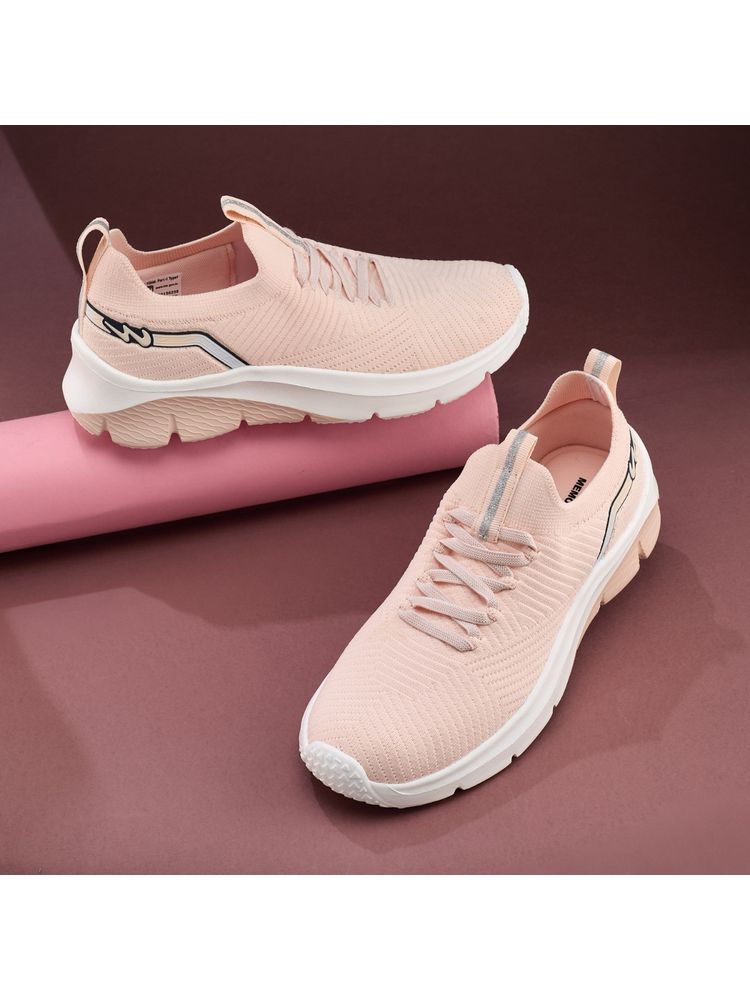 Campus LUMI Women Peach Lace-Up Walking Shoes-picture-25
