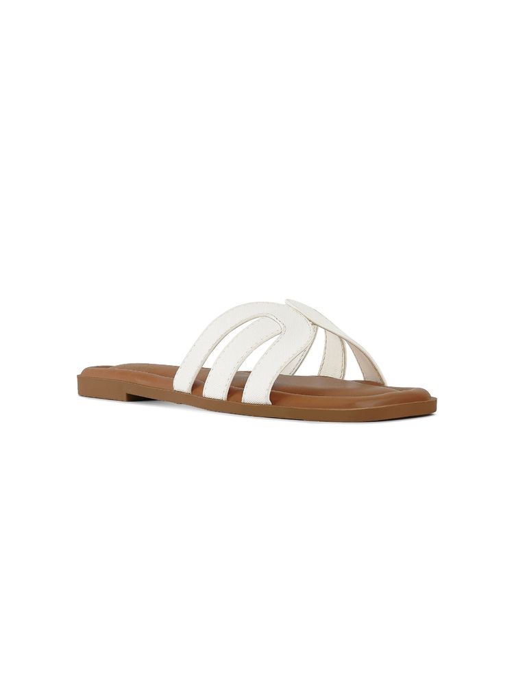 London Rag Faux Leather White Slip On Flats-picture-20