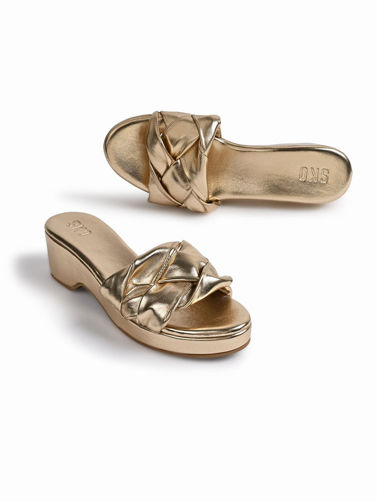 SKO Women Messina Gold Platform Sandals-picture-23