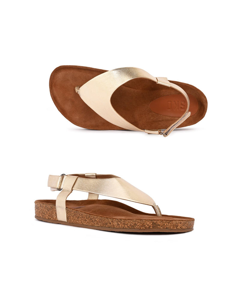 SKO LecceX in Women Gold Flats-image-20
