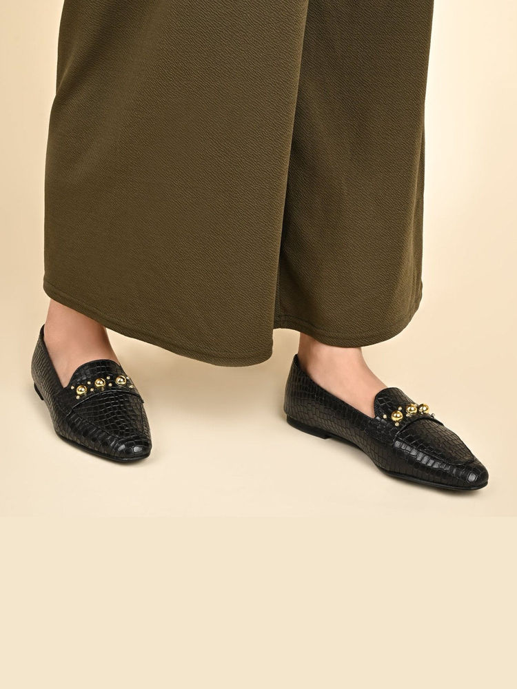 SKO Rebecca Women Black Loafers-image-16