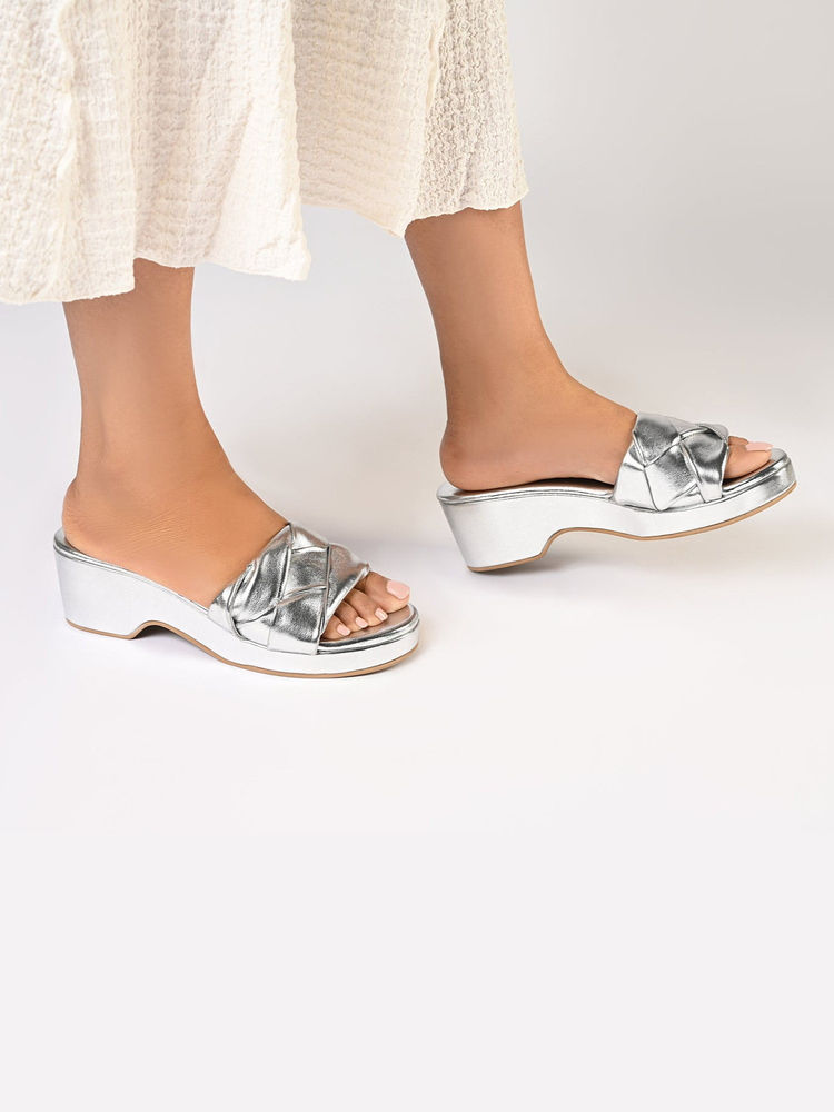 SKO Women Messina Silver Platform Sandals-picture-21