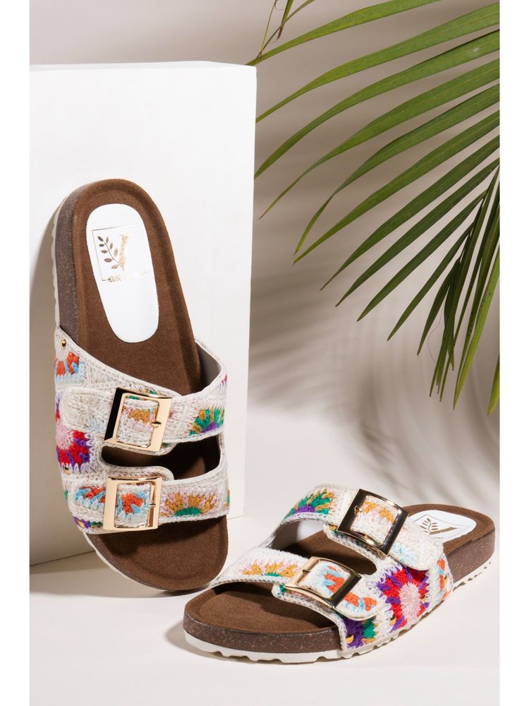 House of Vian Beach White Sandals