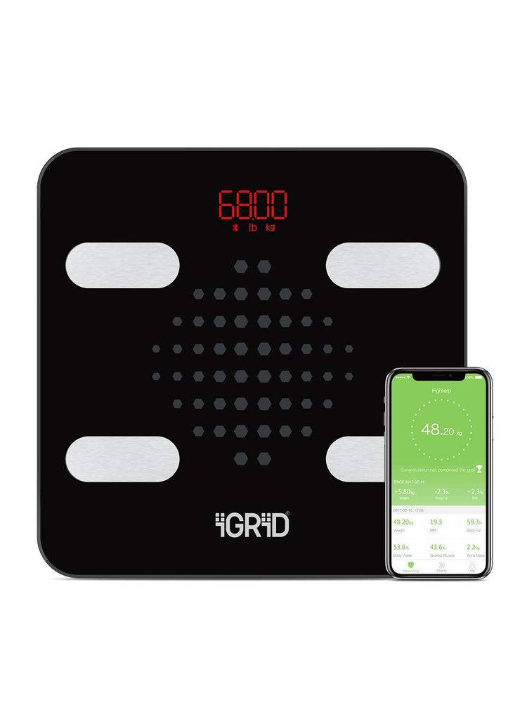 iGRiD Smart Digital Body Fat Weight Scale Black (IGBWS-864)