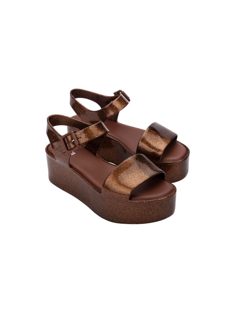 Melissa Women Mar Platform Brown Sandals Heels-picture-13