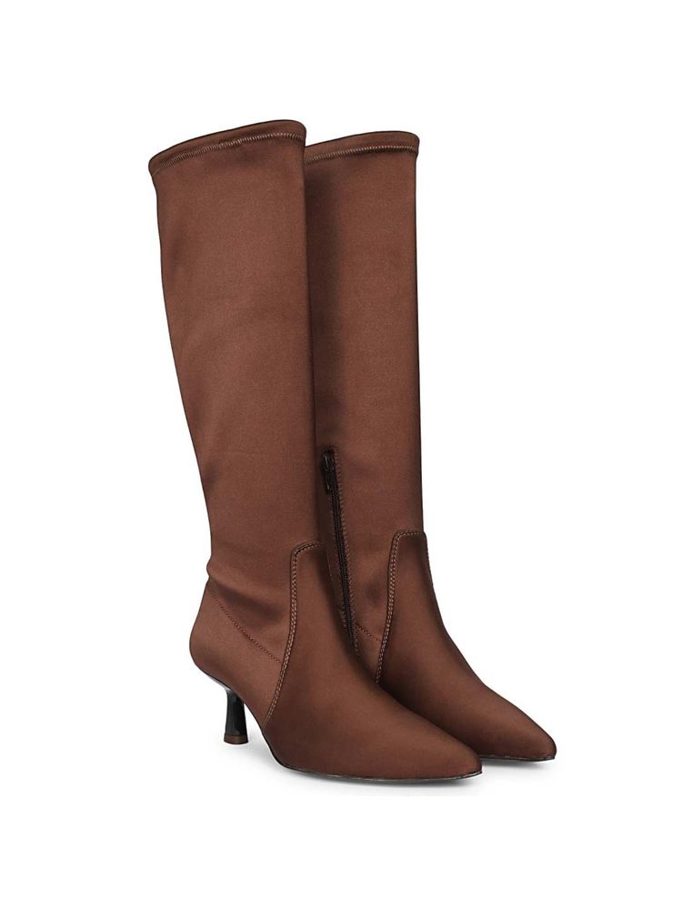 Saint G Womens Brown Leather Long Casual Boots-picture-12