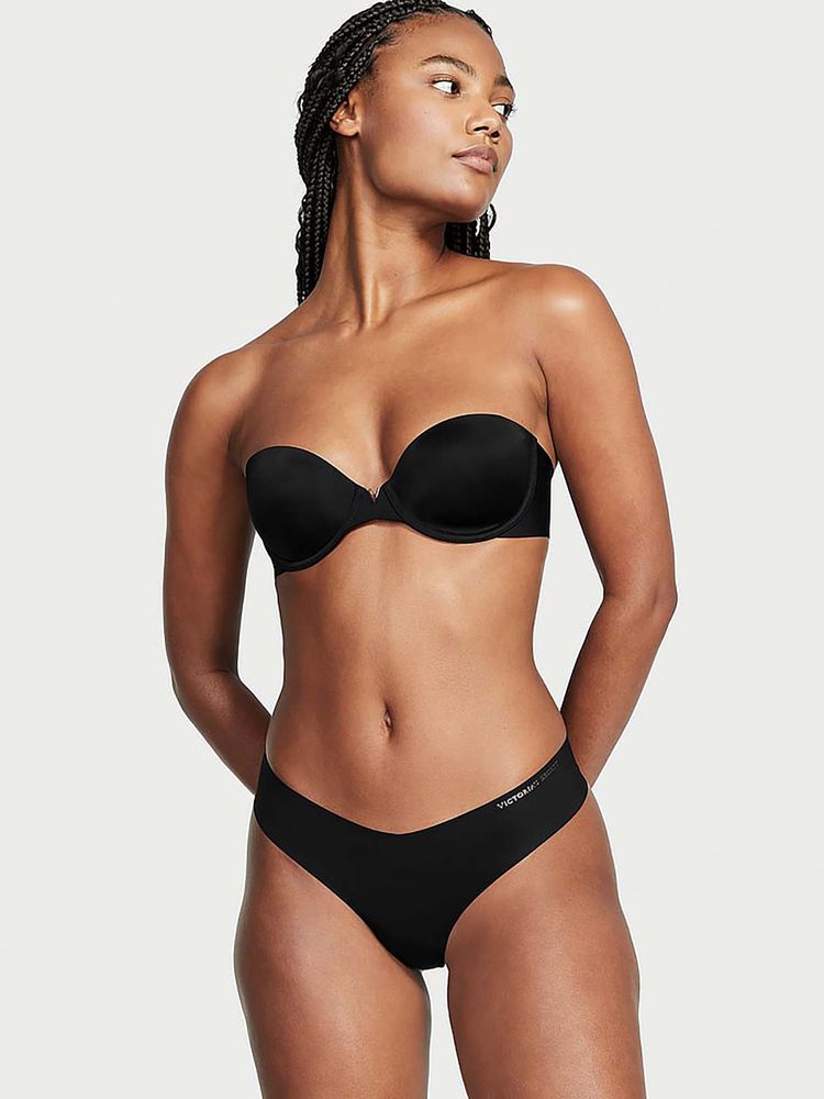 victoria's secret intimates Victoria's Secret Women Black Sexy Illusions Thong Panty (XL)-picture-13