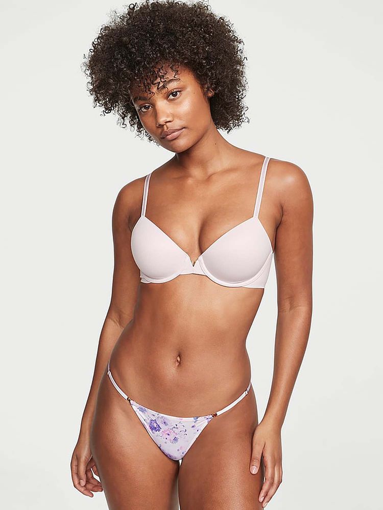 victoria's secret intimates Victoria's Secret Women Lavender Love Cloud Floral Adjustable String Thong Panty (S)-picture-21