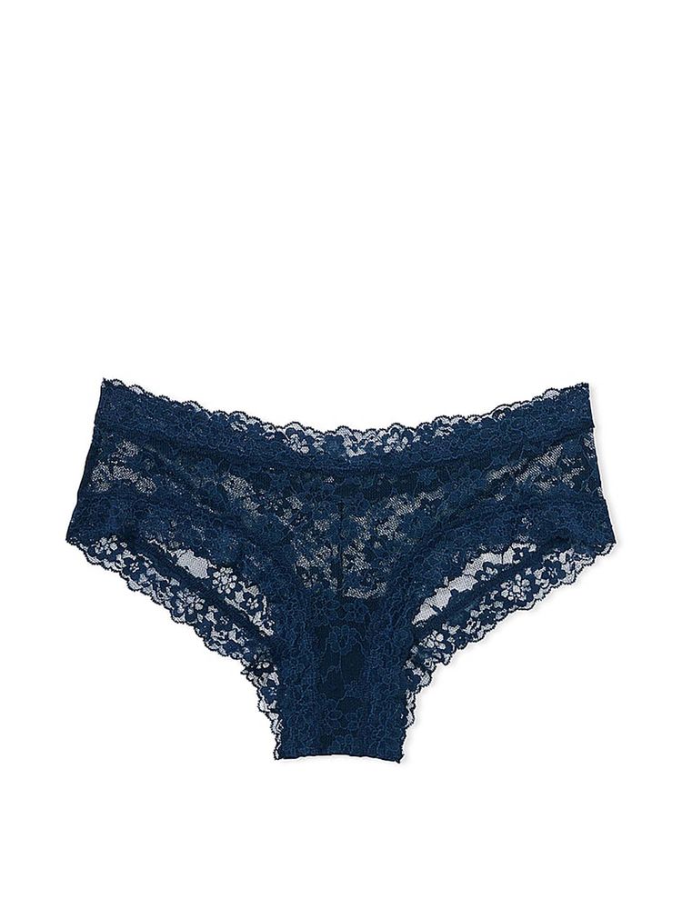 victoria's secret intimates Victoria's Secret Women Navy Blue Posey Lace Cheeky Brief Panty (S)-picture-24