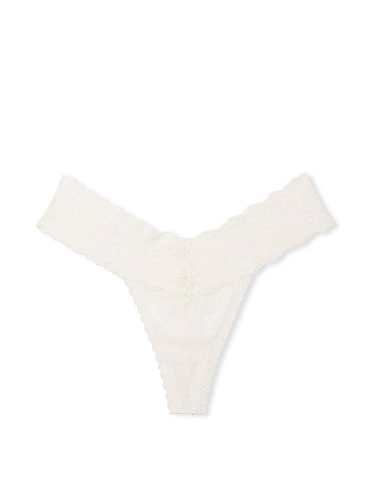 victoria's secret intimates Victoria's Secret Women White The Lacie Lace Thong Panty-picture-11