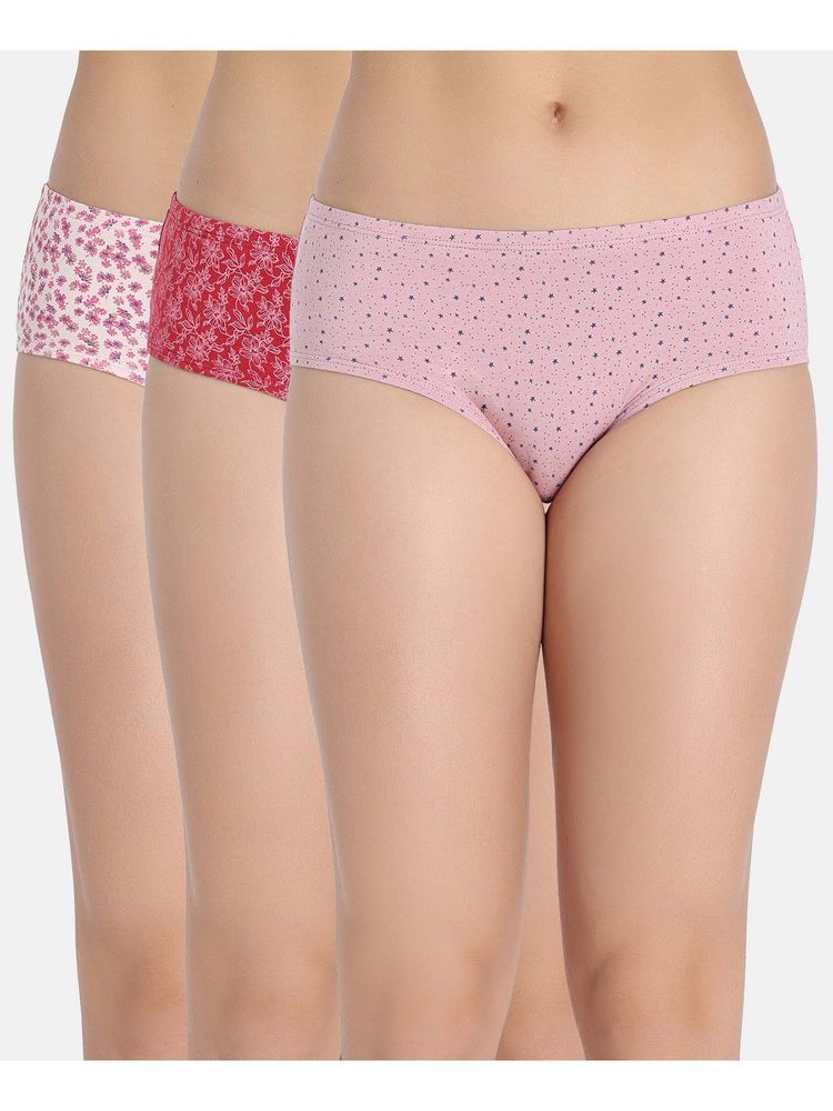 Zivame Women Multi-Color Full Coverage Hipster Panties (Pack of 3)-picture-15