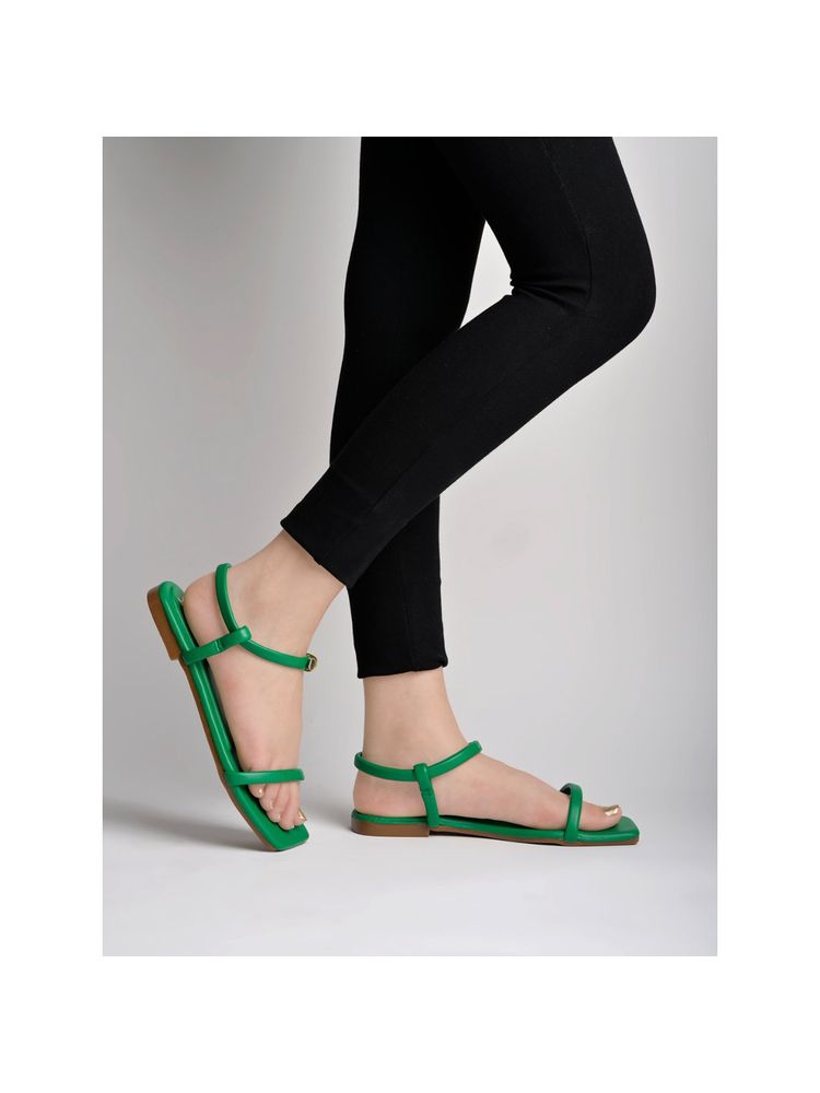 Shoetopia Women Green Flats-picture-15