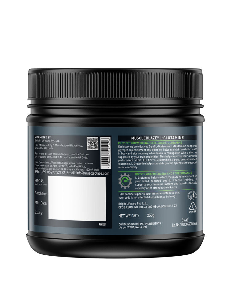 MuscleBlaze Micronized L-glutamine - Unflavoured