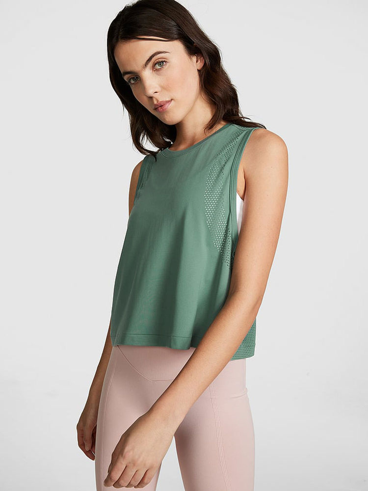 Victoria's Secret Green Seamless Drapey Muscle Tank Top (2XL)-image-35