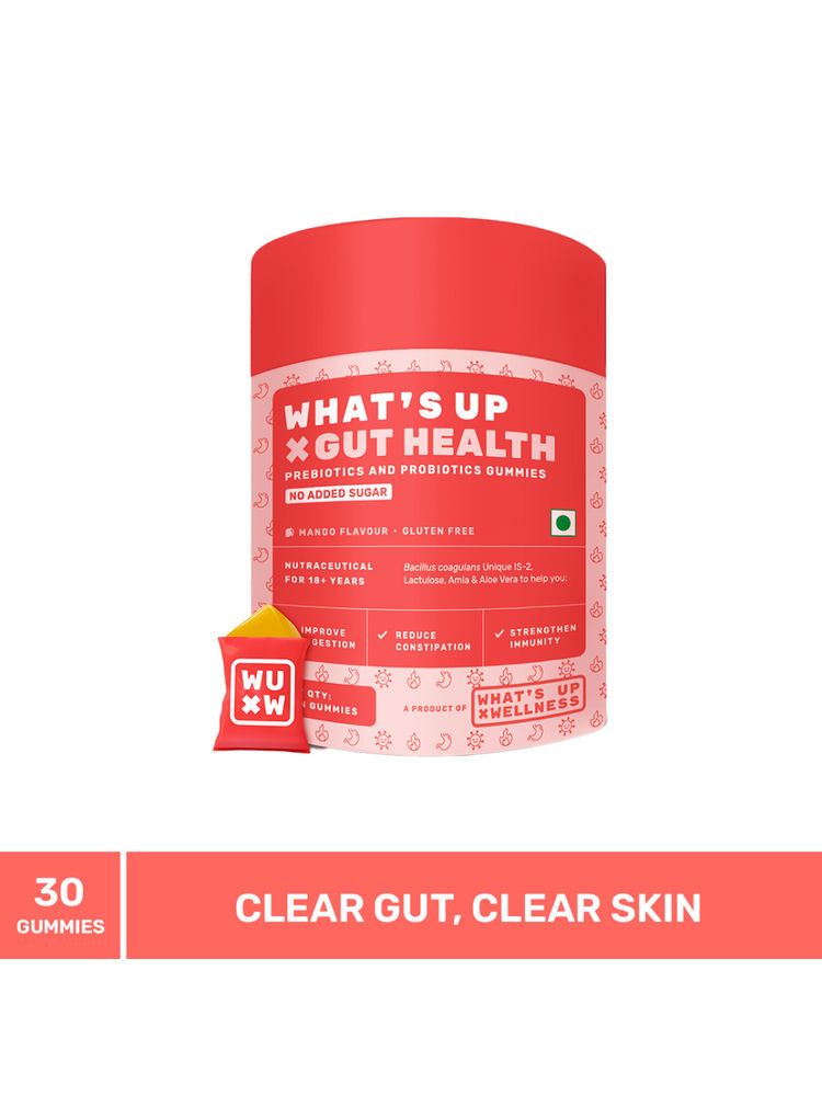 What's Up Wellness Gut Health Gummies with Pre & Probiotic Patented Strain & No Added Sugar-picture-18