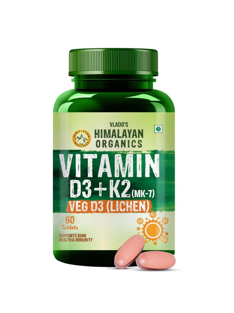 Vlado's Himalayan Organics Vitamin D3 600 LU + K2 MK7 Veg Tablets-picture-38