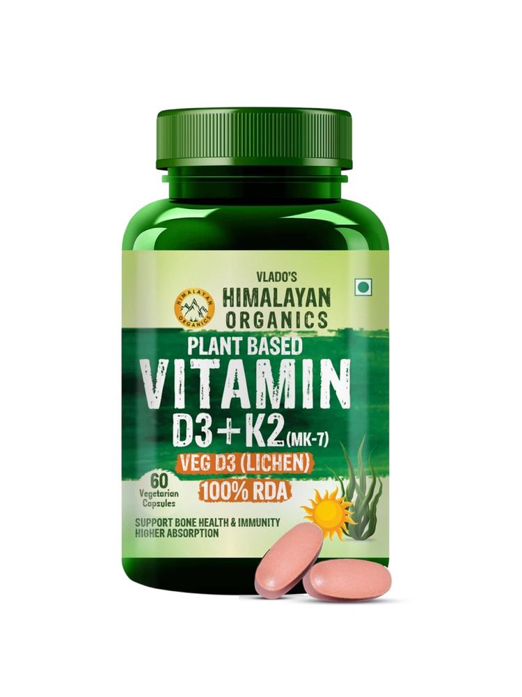 Vlado's Himalayan Organics Plant Based Vitamin D3 600 Iu + K2 MK7 Veg Capsules-picture-40