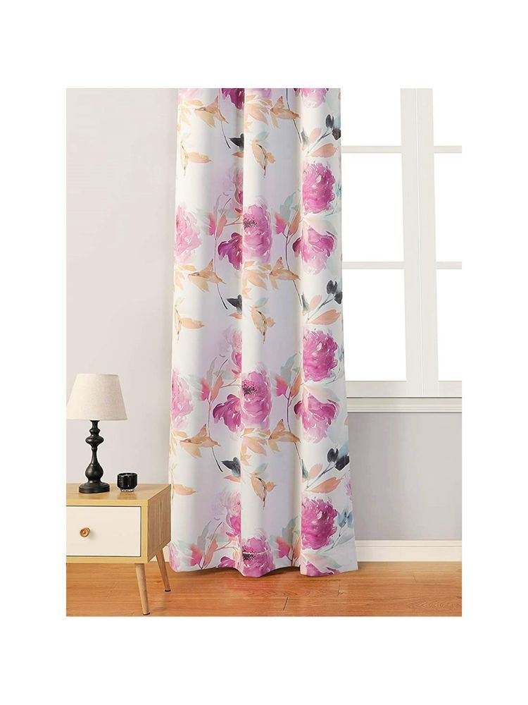 Urban Space Digital Blackout Curtains for 2 Piece - Floral Sketch Pink (Pack of 2)