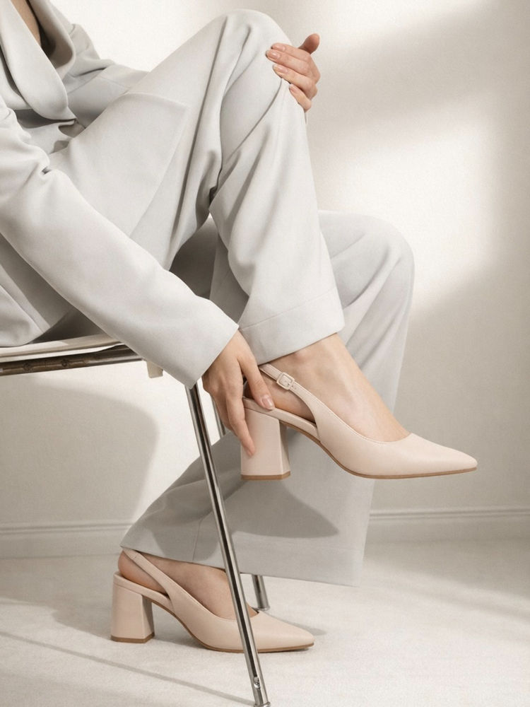 Indifeet Women Beige Block Heels-image-17